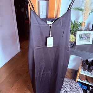 Brunette The Label Black Satin Dress